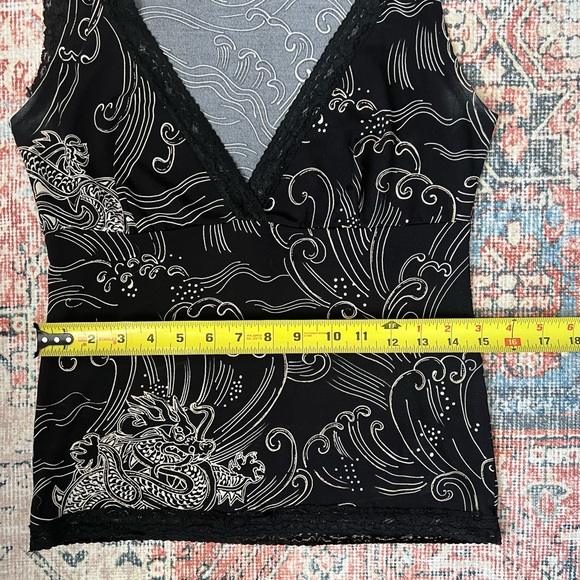 Black and Gold Lace Top - Picture 4 of 6